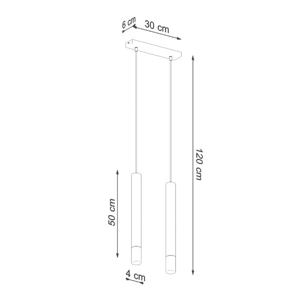 Lampa wisząca WEZYR 2 biała zdjęcie 4