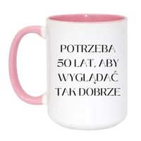 Duży Biało-Różowy 450 ml
