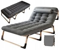 ŁÓŻKO TURYSTYCZNE POLOWE OGRODOWE KANADYJKA LEŻAK JAKOŚĆ PREMIUM + PODUSZKI