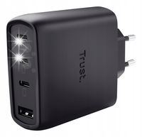 Ładowarka sieciowa TRUST Maxo GaN 65W 1xUSB-A 3xUSB-C Czarny