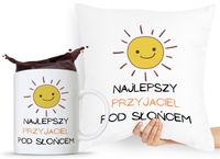 Zestaw Poduszka + Kubek Prezent Dla Przyjaciela Z Nadrukiem Ze Zdjęciem