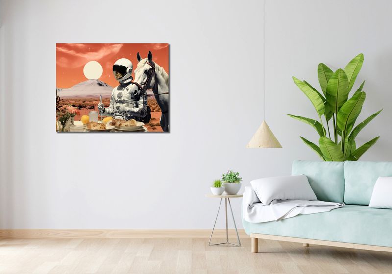 Obraz 90x70cm Obiad na Marsie zdjęcie 2