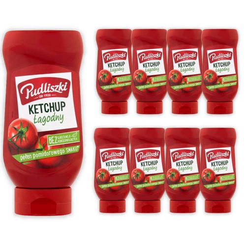Pudliszki Ketchup łagodny 480 g x 8 sztuk na Arena.pl