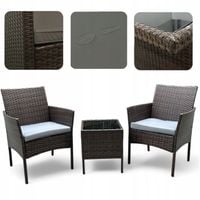 ZESTAW MEBLI OGRODOWYCH NM04 MTG MEBLE OGRODOWE TECHNORATTAN BRAZ