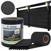 TAŚMA OGRODZENIOWA NA PŁOT OGRODZENIE PANEL UV 450g 19cmx35m KLIPSY CZARNA