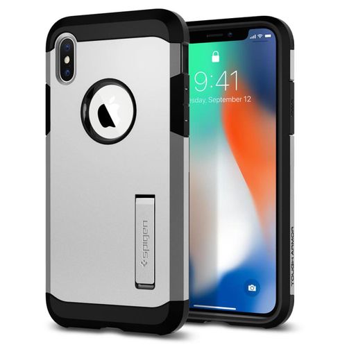 SPIGEN TOUGH ARMOR Apple iPhone X - SATIN SILVER na Arena.pl