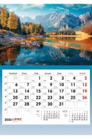 KALENDARZ ŚCIENNY JEDNODZIELNY 2026 GÓRSKIE JEZIORO T-107S-2 MICHALCZYK