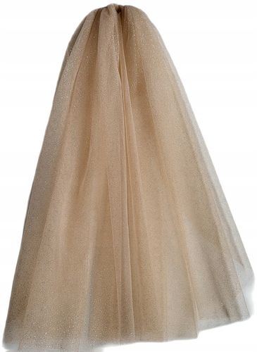 Welon beżowy zdobjony srebrnym brokatem 65cm na Arena.pl