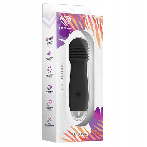 Wibrator mini wand, 10 wibracji. Dyskretny gadżet. Czarny. na Arena.pl