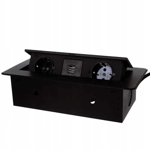 Gniazdo Chowane w Blat Nablatowe Gniazdko + 2 USB na Arena.pl
