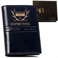 ELEGANCKI portfel grawerowany prezent dla TATY