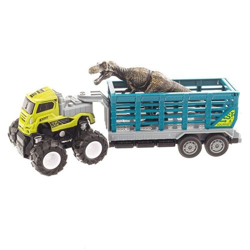 DLA DZIECI  SAMOCHOD Z PRZYCZEPA I DINOZAUREM na Arena.pl