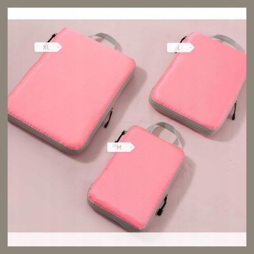 Organizer Kompresyjny  Zestaw 3 Szt     Różowy na Arena.pl