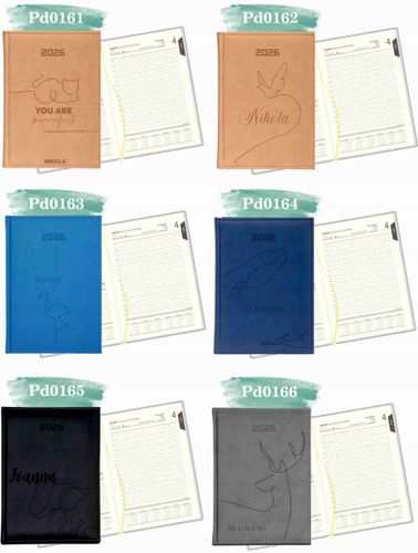 GRAWEROWANY KALENDARZ książkowy A5 2026 personalizacja duży wybór wzorów na Arena.pl