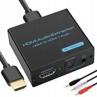 Ekstraktor audio HDMI 4K 30Hz SPDIF Toslink 3,5 mm stereo Dolby HDTV PS4