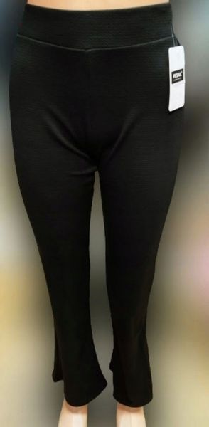 Spodnie damskie elastyczne HIT wzorek bawełna wysoki stan L/XL CZARNE zdjęcie 9