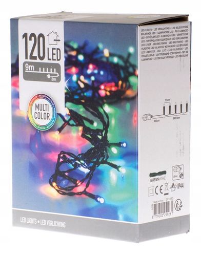 Lampki choinkowe na zewnątrz 9m 120 lampek na Arena.pl