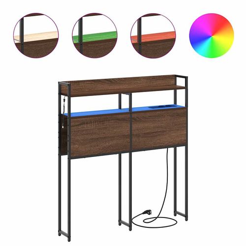 Zagłówek z półką Brązowy dąb 90 cm Materiał drewnopochodny na Arena.pl