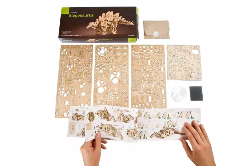 Puzzle 3D UGEARS Stegozaur zdjęcie 7