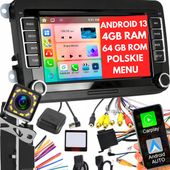 RADIO 7" 4GB/64GB ANDROID 13 GOLF V VI PASSAT B6 B7 SEAT SKODA VOLKSWAGEN