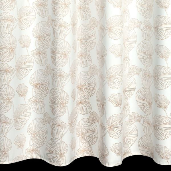 Zasłona gotowa na przelotkach MARIGOLD 140x250 biała w złote liście zdjęcie 7
