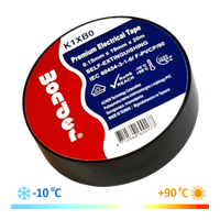 WONDER TAŚMA K1XB0 0,15mm/19mm/20m CZARNA, PREMIUM VDE MROZOODPORNA MOCNA