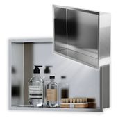 Półka wnękowa 45x30x10cm chrom do łazienki