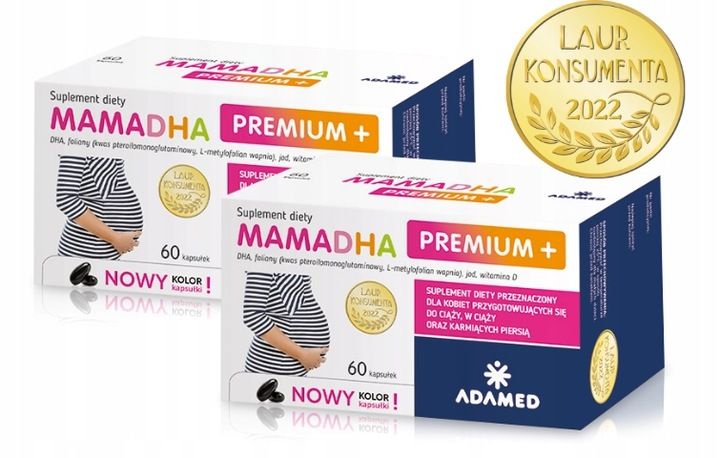 MamaDHA Premium+ DHA witaminy dla mamy 120 kaps. zdjęcie 1