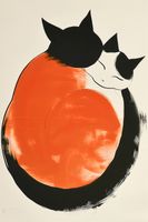 Plakat 40x60cm Yin i Yang Kotów