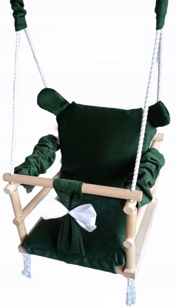 HUŚTAWKA 3w1 DLA DZIECI miś kolor ZIELONY zdjęcie 1