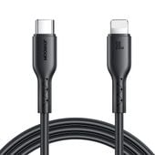 kabel przewód do iphone flash-charge series usb-c - lightning 30w 1m czarny