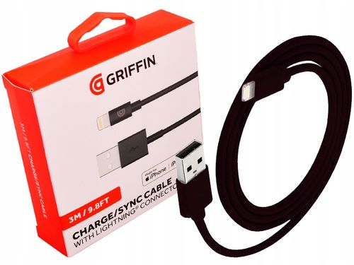 KABEL GRIFFIN APPLE LIGHTNING IPHONE 7 8 X XS 3M na Arena.pl