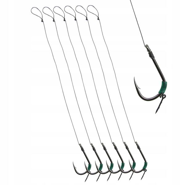 Haczyki Method Feeder na przyponie z igłą # 4 - 6 szt zdjęcie 5