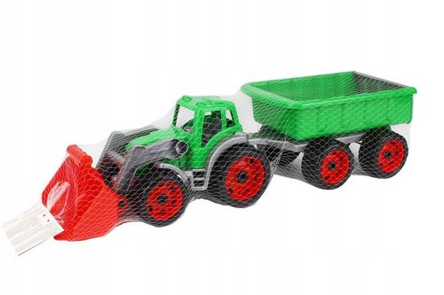 DUZY 65cm Traktor ciągnik z przyczepą na Arena.pl