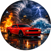 Opłatek na tort Dodge Challenger Viper Ram Charger Durango Auto Samochód