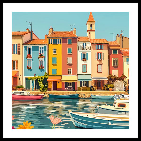 Plakat 40x40cm Wielobarwne Nadbrzeże zdjęcie 3