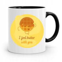 Kubek Czarny Dla Chłopaka I Feel Butter With You Z Nadrukiem Ze Zdjęciem