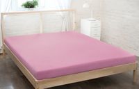 Prześcieradło frotte z gumką 120x200 różowy GRUBE