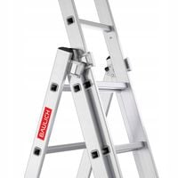 Drabina aluminiowa 3x11 stopni wielofunkcyjna produkt POLSKI hak GRATIS