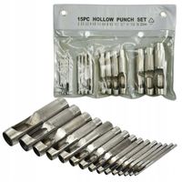 VOREL PRZEBIJAKI STALOWE DZIURKACZ DO SKÓRY TEKTURY GUMY 15SZT VOREL 76700