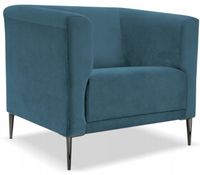 Fotel TOLEDO niebieski Vena 12 stylowy nowoczesny welur/velvet PRODUCENT