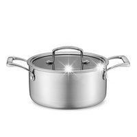 Profesjonalny garnek stalowy z pokrywką 20cm 3.1L MAESTRO MR-3504-20