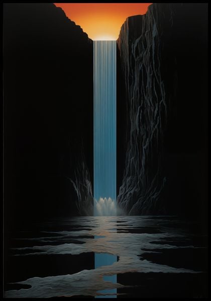Plakat 68x98cm Wodospad Światła zdjęcie 2