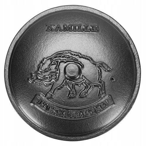 KOCIOŁEK MYŚLIWSKI ŻELIWNY EMALIOWANY GARNEK STOJĄCY NA OGNISKO 10L na Arena.pl