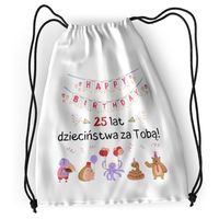 Plecak Urodziny 25 25Te Sportowy Szkolny Worek Z Nadrukiem Ze Zdjęciem