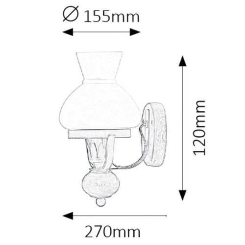 Rustykalna LAMPA kinkiet PETRONEL 7077 Rabalux vintage OPRAWA ścienna orzech biała rustic na Arena.pl