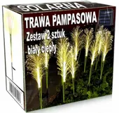 LAMPA SOLARNA WBIJANA CIEPŁA TRAWA PAMPASOWA 75cm 2 sztuki POCHODNIA
