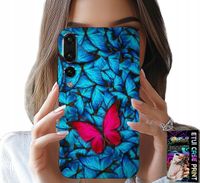 ETUI DO HUAWEI P20 PLUS - NIEBIESKIE MOTYLKI, MOTYL, KOBIECE WZORY