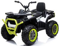 Quad Na Akumulator 4 Silniki 45W 12V10AH Ekoskóra Koła Eva Biały