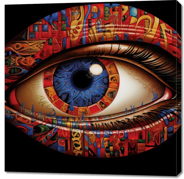 Obraz 100x100cm W Oku Obserwatora zdjęcie 1